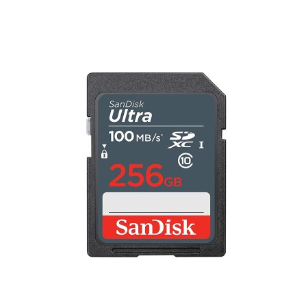 كرت ذاكرة SanDisk Ultra SDXC UHS-I, سعة 256 جيجابايت, سرعة نقل تصل إلى 100 م/ثا, مقاوم للماء والصدمات, يدعم الكاميرات الرقمية، والأجهزة المزودة بقارئ SD كرت ذاكرة SanDisk Ultra SDXC UHS-I, سعة 256 جيجابايت, سرعة نقل تصل إلى 100 م/ثا, مقاوم للماء والصدمات, يدعم الكاميرات الرقمية، والأجهزة المزودة بقارئ SD