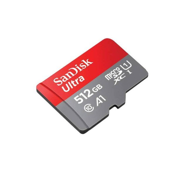 كرت ذاكرة SanDisk Ultra microSDXC UHS-I, سعة 512 جيجابايت, سرعة نقل تصل إلى 150 م/ثا, مقاوم للماء و الصدمات, متوافقة مع أجهزة أندرويد، الكاميرات، وطقم Nintendo Switch