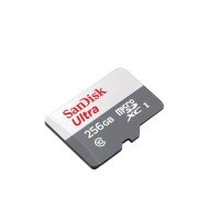 كرت ذاكرة SanDisk Ultra microSDXC UHS-I, سعة 256 جيجابايت, سرعة نقل تصل إلى 100 م/ثا, مقاوم للماء و الصدمات, متوافقة مع أجهزة أندرويد، الكاميرات، وطقم Nintendo Switch