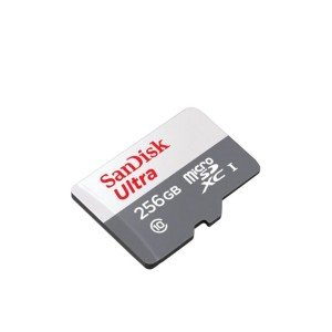كرت ذاكرة SanDisk Ultra microSDXC UHS-I, سعة 256 جيجابايت, سرعة نقل تصل إلى 100 م/ثا, مقاوم للماء و الصدمات, متوافقة مع أجهزة أندرويد، الكاميرات، وطقم Nintendo Switch