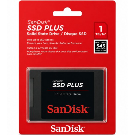 SanDisk SSD Plus 1TB SATA III 2.5-Inch Internal SSD - Up to 545MB/s Read Speed SanDisk SSD Plus 1TB SATA III 2.5-Inch Internal SSD - Up to 545MB/s Read Speed