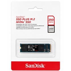 SanDisk SSD PLUS 250GB M.2 NVMe PCIe Gen 3 Internal Solid State Drive - 2400MB/s