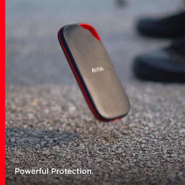 وحدة تخزين خارجية SanDisk Extreme PRO USB4 Portable SSD, سعة تخزين 4 تيرابايت , سرعة قراءة تصل إلى 3800MB/s, مقاوم للصدمات, واجهة USB4® (USB Type-C) - أسود