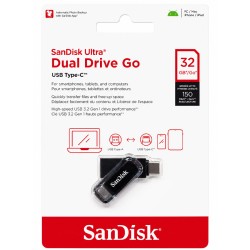 فلاش ميموري SanDisk Ultra Dual Drive Go سعة 32GB - منفذ USB-C و USB-A