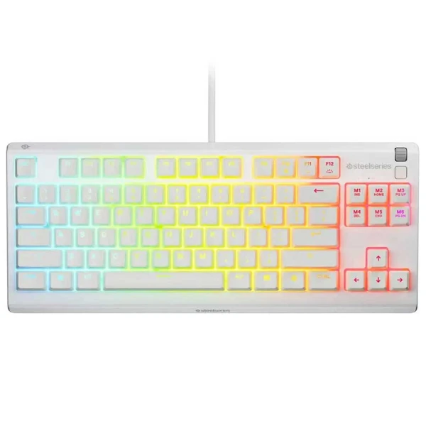Steelseries Apex 3 TKL RGB Gaming Keyboard Whisper Quiet Switches - White