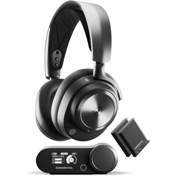 سماعة ألعاب لاسلكية SteelSeries Arctis Nova Pro 61520 صوت عالي الدقة – إلغاء ضوضاء نشط – ميكروفون قابل للسحب – أسود سماعة ألعاب لاسلكية SteelSeries Arctis Nova Pro 61520 صوت عالي الدقة – إلغاء ضوضاء نشط – ميكروفون قابل للسحب – أسود