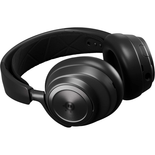 سماعة ألعاب لاسلكية SteelSeries Arctis Nova Pro 61520 صوت عالي الدقة – إلغاء ضوضاء نشط – ميكروفون قابل للسحب – أسود سماعة ألعاب لاسلكية SteelSeries Arctis Nova Pro 61520 صوت عالي الدقة – إلغاء ضوضاء نشط – ميكروفون قابل للسحب – أسود