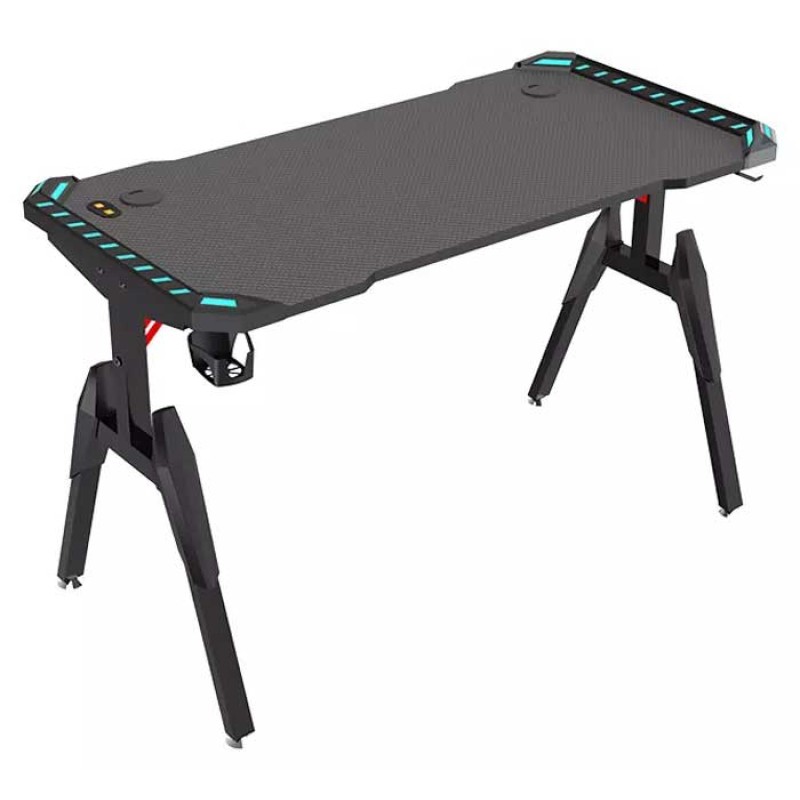 Gaming Desk T1-C 140cm RGB Computer Table - BLACK