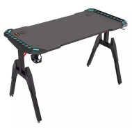 Gaming Desk T1-C 140cm RGB Computer Table - BLACK - طاولة كمبيوتر مع اضاءة