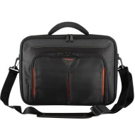 Carrying Case TARGUS Classic+ 15.6" Clamshell ,Clamshell design ,Fits laptops up to 15.6 inches ,Durable polyester material ,Trolley strap - Black / Red