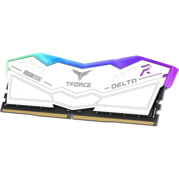 TEAM GROUP T-FORCE DELTA RGB RAM DDR5 32GB ( 2x 16GB ) 5600MHz - WHITE - تيم قروب تي فورس دلتا ذاكرة عشوائية