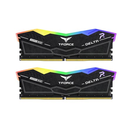 ذاكرة مكتبية TEAMGROUP T-FORCE DELTA RGB, سعة 16GB (2X8GB), سرعة 6000 ميجاهرتز DDR5, التوقيت CL38, متوافقة مع Intel XMP 3.0, AMD EXPO - أسود