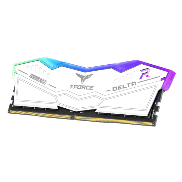 ديسكتوب رام TEAMGROUP T-FORCE DELTA RGB DDR5 بسعة 16GB وتردد 5600MHz – أبيض ديسكتوب رام TEAMGROUP T-FORCE DELTA RGB DDR5 بسعة 16GB وتردد 5600MHz – أبيض