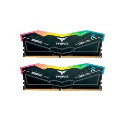 ذاكرة TEAMGROUP T-FORCE DELTA, سعة 32GB DDR5 , سرعة 6000MHz, التوقيت CL38, إضاءة RGB قابلة للتخصيص - أسود 