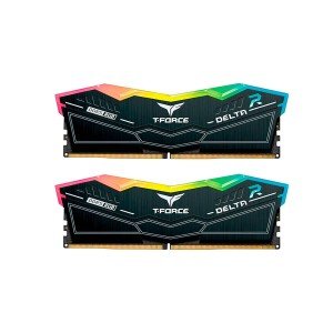 TEAMGROUP T-FORCE DELTA RGB DDR5 memory, 32GB capacity (2×16GB), DDR5 6000MHz, CL38, support most RGB software - BLACK TEAMGROUP T-FORCE DELTA RGB DDR5 memory, 32GB capacity (2×16GB), DDR5 6000MHz, CL38, support most RGB software - BLACK