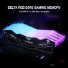 TEAMGROUP T-FORCE DELTA RGB DDR5 memory, 32GB capacity (2×16GB), DDR5 6000MHz, CL38, support most RGB software - BLACK TEAMGROUP T-FORCE DELTA RGB DDR5 memory, 32GB capacity (2×16GB), DDR5 6000MHz, CL38, support most RGB software - BLACK