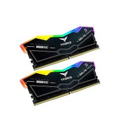 ذاكرة TEAMGROUP T-FORCE DELTA, سعة 32GB DDR5 , سرعة 6000MHz, التوقيت CL38, إضاءة RGB قابلة للتخصيص - أسود 