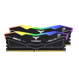 ذاكرة سطح المكتب TEAMGROUP T-Force Delta RGB DDR5 بسعة 32GB (2×16GB)، سرعة 6400MHz، توقيت CL40، تدعم Intel XMP 3.0 و AMD EXPO – اسود