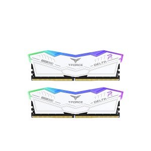 MEMORY TEAMGROUP T-Force DELTA RGB, 64GB (2×32GB), 6400MHz DDR5, CL40, Supports XMP and EXPO profiles - WHITE