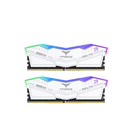 TEAMGROUP T-Force DELTA RGB 64GB (2x32GB) DDR5 6400MHz - CL40 White TEAMGROUP T-Force DELTA RGB 64GB (2x32GB) DDR5 6400MHz - CL40 White