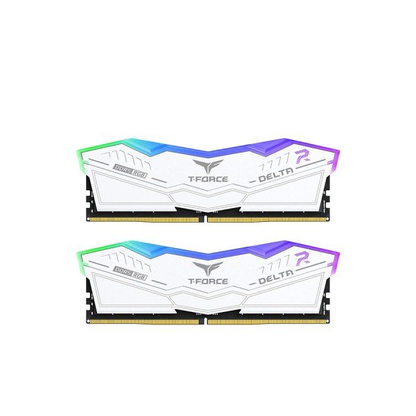 MEMORY TEAMGROUP T-Force DELTA RGB, 64GB (2×32GB), 6400MHz DDR5, CL40, Supports XMP and EXPO profiles - WHITE MEMORY TEAMGROUP T-Force DELTA RGB, 64GB (2×32GB), 6400MHz DDR5, CL40, Supports XMP and EXPO profiles - WHITE