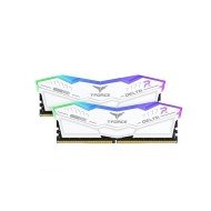 MEMORY TEAMGROUP T-Force DELTA RGB, 64GB (2×32GB), 6400MHz DDR5, CL40, Supports XMP and EXPO profiles - WHITE