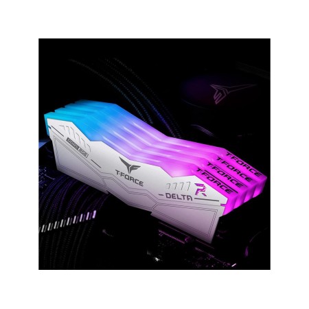 TEAMGROUP T-Force DELTA RGB 64GB (2x32GB) DDR5 6400MHz - CL40 White TEAMGROUP T-Force DELTA RGB 64GB (2x32GB) DDR5 6400MHz - CL40 White