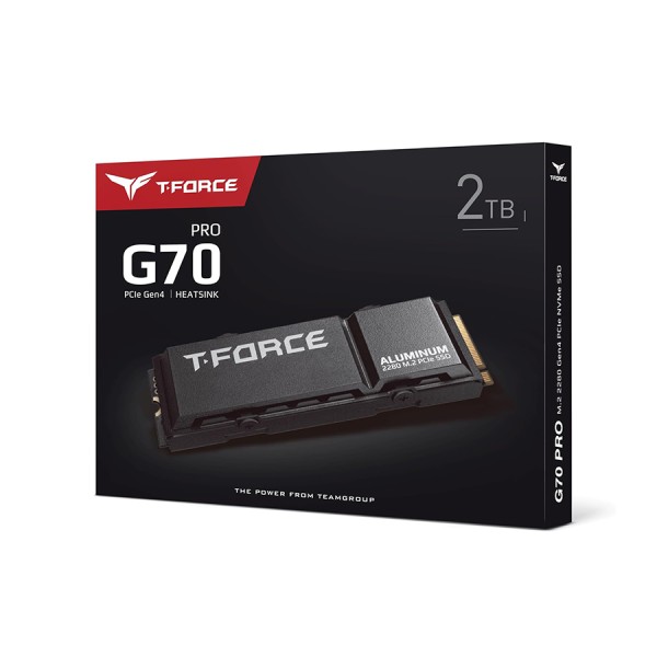 T-Force G70 PRO Heat-Sink, 2TB, PCIe Gen4 NVMe SSD, read up to 7400MB/s, 3D TLC NAND Flash, Compatible with PS5 T-Force G70 PRO Heat-Sink, 2TB, PCIe Gen4 NVMe SSD, read up to 7400MB/s, 3D TLC NAND Flash, Compatible with PS5