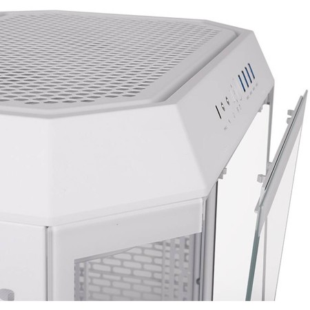 THERMALTAKE  The Tower 600 Snow MID TOWER ATX Tempered Glass Case Up to 13 Fans - White
