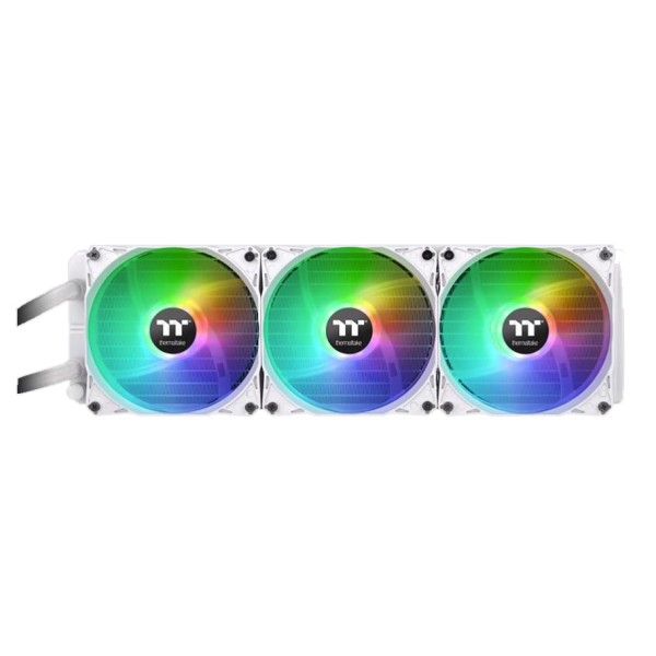 THERMALTAKE TH360 ARGB SYNC SNOW EDITION LIQUID COOLER RGB FAN x3 - WHITE - ثيرمال تيك مبريد مائي للكمبيوتر