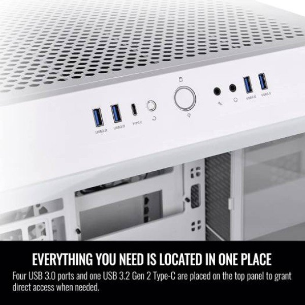 Thermaltake The Tower 500 Tempered Glass Mid Tower E-ATX Case, SPCC Material, 9 Expansion Slots, White Thermaltake The Tower 500 Tempered Glass Mid Tower E-ATX Case, SPCC Material, 9 Expansion Slots, White