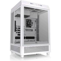 صندوق Thermaltake The Tower 500 من الزجاج المقوّى، ميد تاور، دعم E-ATX، مادة SPCC، 9 فتحات توسعة، أبيض