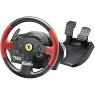 ثرست ماستر T150 Force Feedback Ferrari Edition عجلة سباق متعددة الاستخدامات بتصميم مستوحى من فيراري, مخصصة لأجهزة بلايستيشن 4، بلايستيشن 3، والـ PC