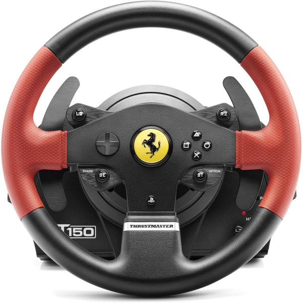 ثرست ماستر T150 Force Feedback Ferrari Edition عجلة سباق متعددة الاستخدامات بتصميم مستوحى من فيراري, مخصصة لأجهزة بلايستيشن 4، بلايستيشن 3، والـ PC ثرست ماستر T150 Force Feedback Ferrari Edition عجلة سباق متعددة الاستخدامات بتصميم مستوحى من فيراري, مخصصة لأجهزة بلايستيشن 4، بلايستيشن 3، والـ PC
