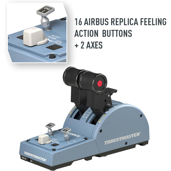 ثرست ماستر TCA Quadrant Airbus Edition - وحدة تحكم مستوحاة من قمرة قيادة إيرباص لمحاكاة تجربة طيران احترافية , تعمل على منصة الـ PC ثرست ماستر TCA Quadrant Airbus Edition - وحدة تحكم مستوحاة من قمرة قيادة إيرباص لمحاكاة تجربة طيران احترافية , تعمل على منصة الـ PC