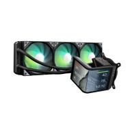 مبرد مائي احترافي TRYX Panorama SE, مقاس 360 مم ب 3 مراوح 120مم تدعم ARGB, شاشة AMOLED عالية الدقة, معدل تحديث 60 هرتز, دعم كامل لمعالجات Intel و AMD - أسود