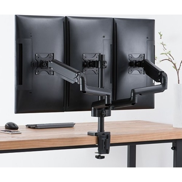 Twisted Minds Triple Monitor 17"-32" ARM Aluminum Desk Full Motion Adjustable With Usb 3.0