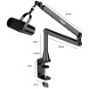 Twisted Minds Flex Series High Pole Microphone Arm - TM-FX01-HP - 360° Rotation - Adjustable Stand