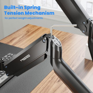 Monitor Arm TWISTED MINDS Dual  – Supports 17 to 32 inch Screens – Sturdy Aluminum Build with Full Adjustability