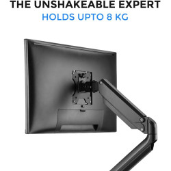 Single Monitor Arm TWISTED MINDS  – 17 to 32 Inch Support | Durable Aluminum  Full Adjustability