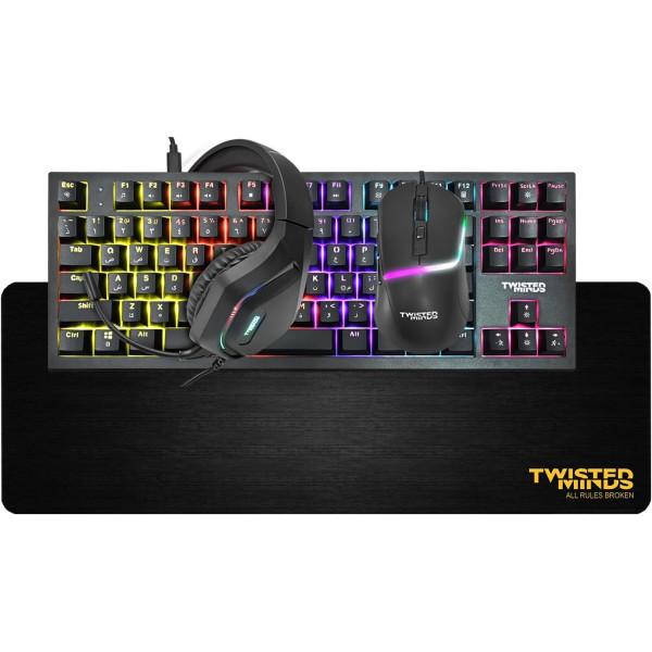 Gaming Combo TWISTED MINDS HORIZON-X 4-in-1 RGB – Keyboard, Mouse Headset & Mousepad Gaming Combo TWISTED MINDS HORIZON-X 4-in-1 RGB – Keyboard, Mouse Headset & Mousepad
