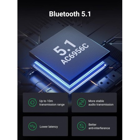 محول الصوت اللاسلكي بتقنية Bluetooth 5.1 محول الصوت اللاسلكي بتقنية Bluetooth 5.1