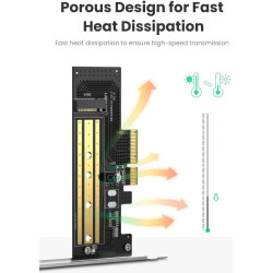 محول UGREEN PCIe 3.0 x4 إلى M.2 NVMe محول UGREEN PCIe 3.0 x4 إلى M.2 NVMe
