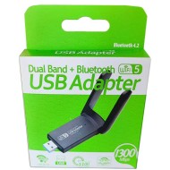 حول USB Wi-Fi 5 ثنائي النطاق مع بلوتوث 4.2 - اتصال عالي السرعة