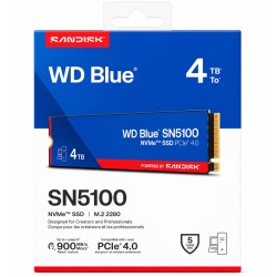 WD Blue SN5100 4TB NVMe PCIe Gen 4 M.2 2280 Internal SSD - Up to 6900MB/s
