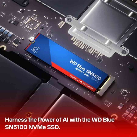 قرص تخزين داخلي WD Blue SN5100 سعة 4TB - واجهة PCIe Gen4 - سرعة 6900MB/s