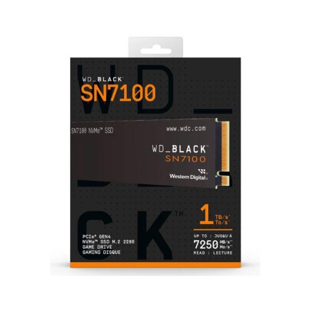 WD Black SN7100 M.2 2280, 1TB, Up to 7,250 MB/s, PCIe Gen4 x4 NVMe, 3D TLC NAND