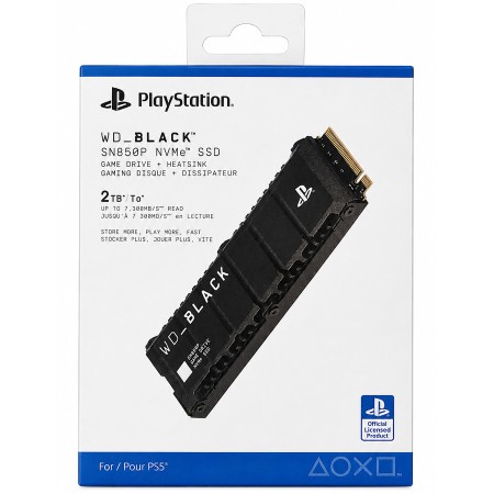 قرص تخزين WD_BLACK SN850P سعة 2TB لجهاز PS5 - واجهة PCIe Gen 4 - سرعة 7300MB/s قرص تخزين WD_BLACK SN850P سعة 2TB لجهاز PS5 - واجهة PCIe Gen 4 - سرعة 7300MB/s