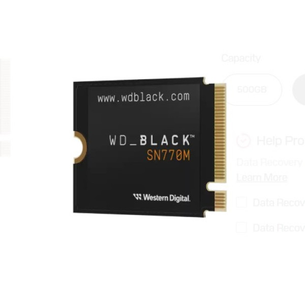 وسيط تخزين داخلي WD_BLACK SN770M مقاس M.2 2230 يدعم منفذ PCIe Gen4 سرعة قراءة تصل إلى 5150 ميجابايت/ثانية - 1 تيرابايت