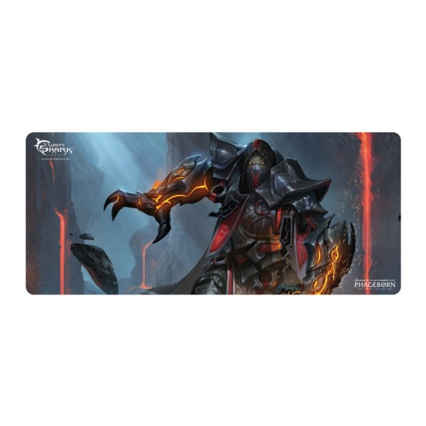 ماوس باد White Shark MP-1877 UMETHON PHAGEBORN, مقاس XXL, ابعادها (800 × 350 مم) × 3 ملم, السطح  قماشي ناعم, مقاومة للماء, قاعدة مطاطية غير قابلة للانزلاق - أسود